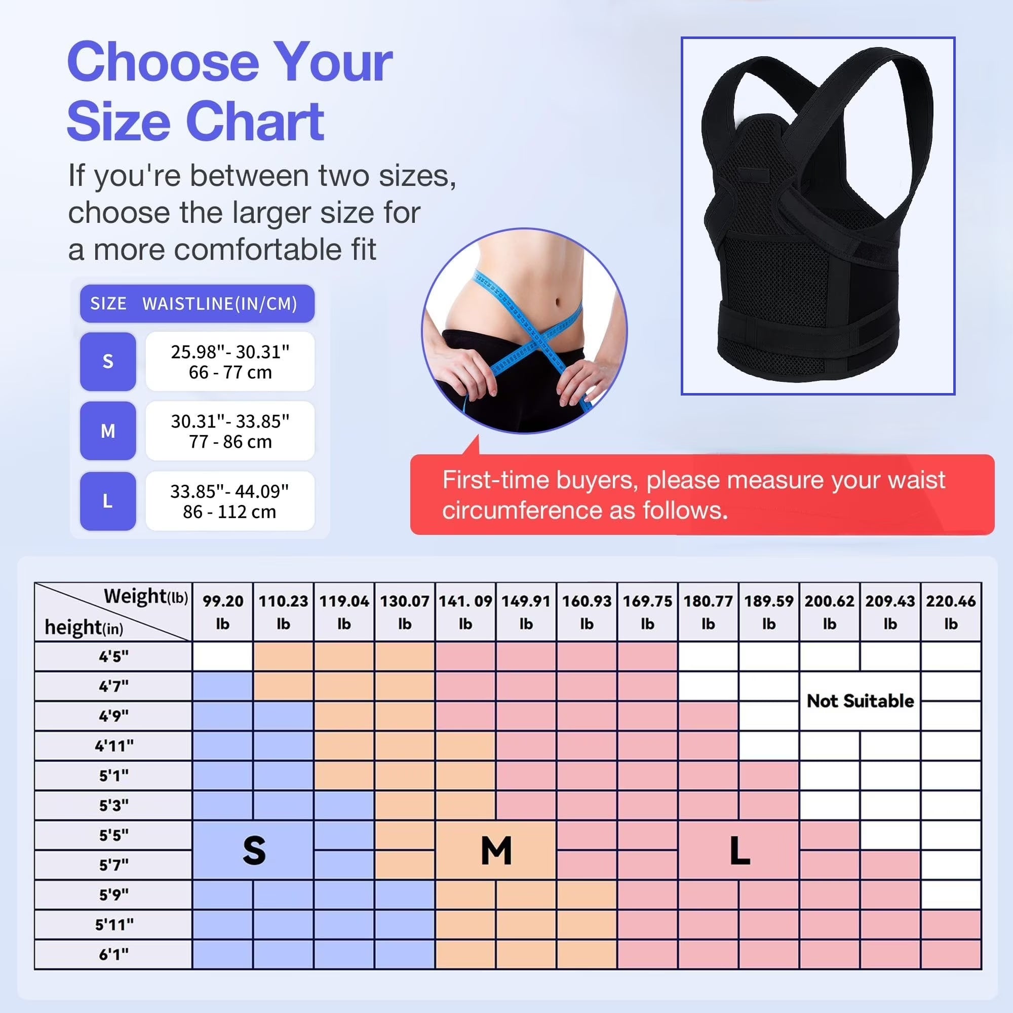 Back Brace Posture Corrector for Women and Men, Shoulder Straightener, Adjustable Full Back Support, Upper and Lower Back Pain Relief - Scoliosis, Hunchback, Hump, Thoracic, Spine Corrector-Black-L
